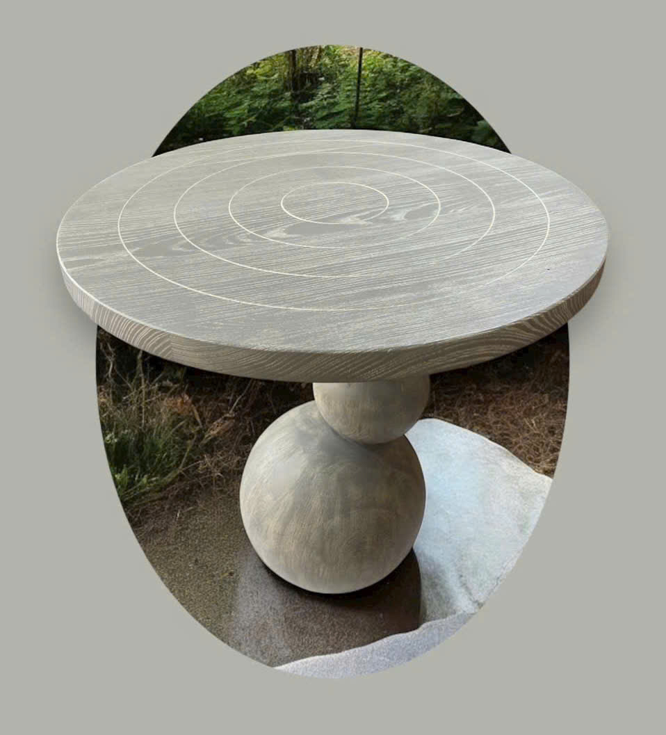 Bàn trà chân tròn Gỗ Sồi xuất Mỹ BT0525