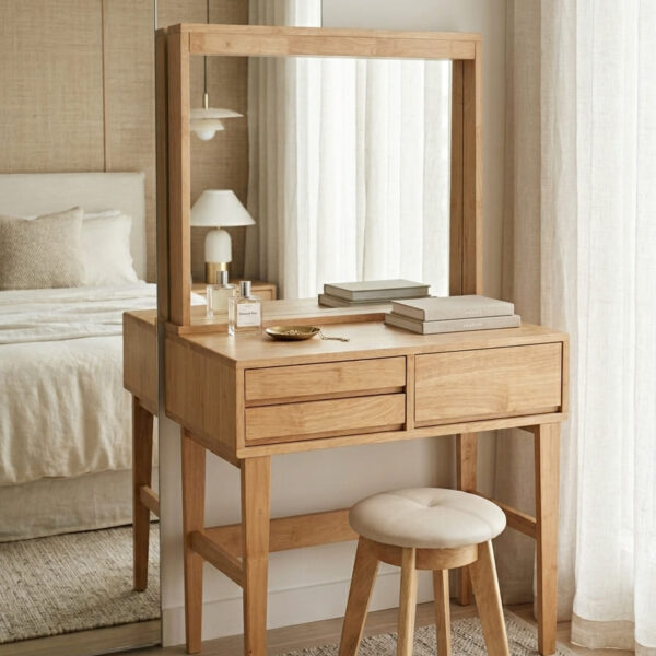 Bàn Trang Điểm Hàn Quốc Natural Oak - BTD8075